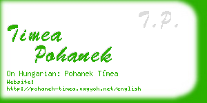 timea pohanek business card